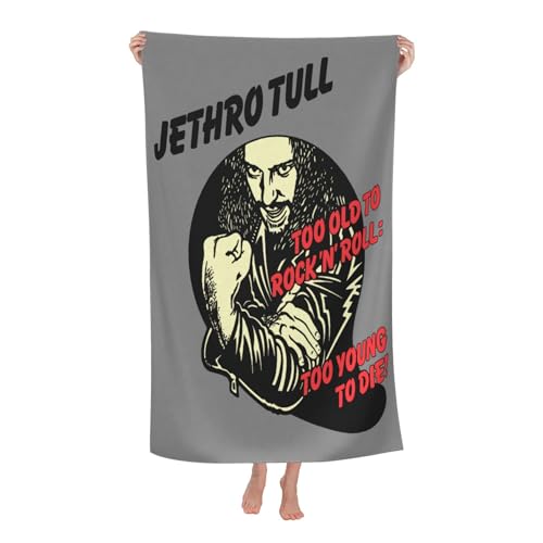 Drucke Tull Rock Band Jethro Strandtücher Ultra saugfähiges Mikrofaser-Tuch Weich Haltbar saugfähig für Badezimmer Pools Strand Schule Reise von REAITUIET