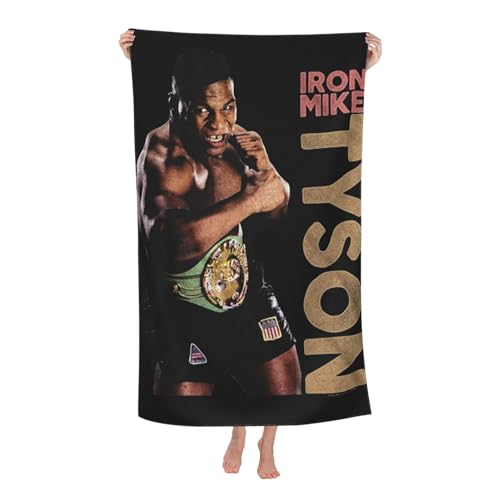 Drucke Tyson Boxer Mike Strandtücher Ultra saugfähiges Mikrofaser-Tuch Weich Haltbar saugfähig für Badezimmer Pools Strand Schule Reise von REAITUIET