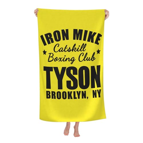 Drucke Tyson Boxer Mike Strandtücher Ultra saugfähiges Mikrofaser-Tuch Weich Haltbar saugfähig für Badezimmer Pools Strand Schule Reise von REAITUIET