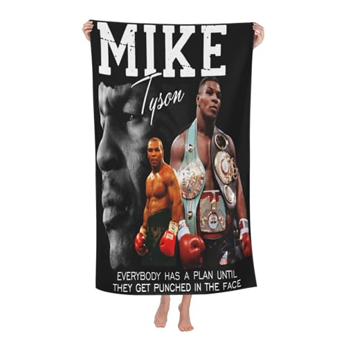 Drucke Tyson Boxer Mike Strandtücher Ultra saugfähiges Mikrofaser-Tuch Weich Haltbar saugfähig für Badezimmer Pools Strand Schule Reise von REAITUIET