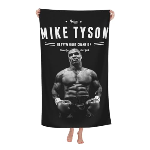 Drucke Tyson Boxer Mike Strandtücher Ultra saugfähiges Mikrofaser-Tuch Weich Haltbar saugfähig für Badezimmer Pools Strand Schule Reise von REAITUIET