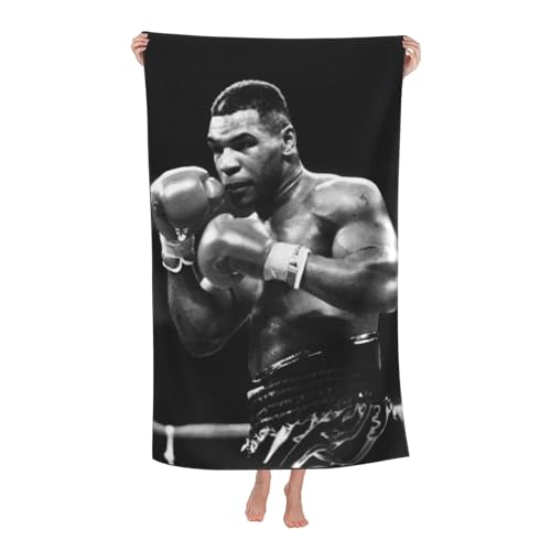 Drucke Tyson Boxer Mike Strandtücher Ultra saugfähiges Mikrofaser-Tuch Weich Haltbar saugfähig für Badezimmer Pools Strand Schule Reise von REAITUIET