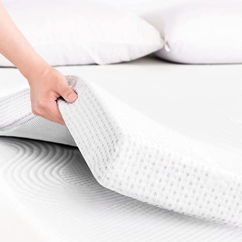 Memory Foam Matratzen Topper | Orthopädisch Matratzenauflagen mit Komfortschaumkern für Mattress | 105 x 180 cm, Dicke 7 cm von REAL CONFORT