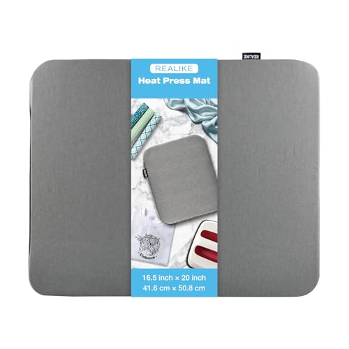 REALIKE Hitzepressmatte für Cricut EasyPress-Maschinen (40,6 x 50,8 cm), einfache Pressmatte für HTV-Handwerk, Vinyl-Bügeln, Isolierung, Transferprojekte von REALIKE
