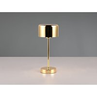 Reality Leuchten - Akku Tischleuchte jeff per usb aufladbar, Sensordimmer, Messing poliert, h: 30cm von REALITY LEUCHTEN