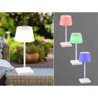 Reality Leuchten - Akku led Outdoor Tischleuchte sanchez Weiß mit rgbw, Höhe 30cm von REALITY LEUCHTEN