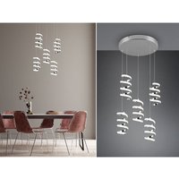 Cluster led Pendelleuchte laola in 3 Stufen dimmbar Silber Chrom, ø 45cm Cluster led Pendelleuchte laola in 3 Stufen dimmbar Silber Chrom, ø 45cm von REALITY LEUCHTEN