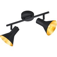 Decken Leuchte Schlafzimmer Spot Strahler Flur Lampe schwarz gold Reality Leuchten R80162002 von RL