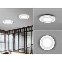 Reality Leuchten - Flache led Deckenleuchte carus Leuchtflächen getrennt schaltbar Weiß, ø 20cm von REALITY LEUCHTEN