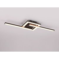 Reality Leuchten - Flache led Deckenleuchte viale Schwarz rechteckig groß max. Breite 63cm von REALITY LEUCHTEN