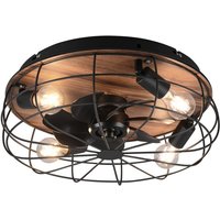 [GEBRAUCHT] Reality Leuchten Deckenventilator Ventilator Trondheim E27 Remote Holz Schwarz B-Ware von REALITY LEUCHTEN