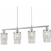 [GEBRAUCHT] Reality Leuchten Hängeleuchte Posh mit Behang vierflammig Deckenlampe Lampe Spot von REALITY LEUCHTEN
