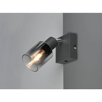 Kleiner Wandstrahler CADIZ mit Glasschirm Chrom, Höhe 9cm von REALITY LEUCHTEN