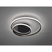 Reality Leuchten - led Deckenleuchte zibal Schwarz matt mit 3 Stufen Dimmer, Spirale ø 39cm von REALITY LEUCHTEN