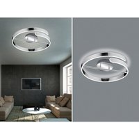 Led Deckenleuchte parma Metall Chrom/Weiß 3 Stufen Dimmer Ring, ø 50cm von REALITY LEUCHTEN