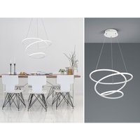 Reality Leuchten - led Pendelleuchte bologna Metall Weiß matt 3 Stufen Dimmer Ø50cm von REALITY LEUCHTEN