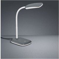 LED Schreibtischleuchte BOA in Grau mit Flex Gelenk & 4-fach Dimmer, 36cm von REALITY LEUCHTEN
