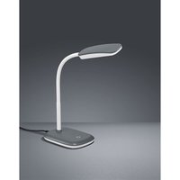 LED Schreibtischleuchte BOA in Grau mit Flex Gelenk & 4-fach Dimmer, 36cm von DEFIBRICO