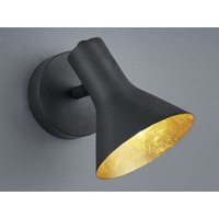 LED Wandstrahler Metall Schwarz/Gold dimmbar 1 Spot schwenkbar Ø11cm von MEINEWUNSCHLEUCHTE