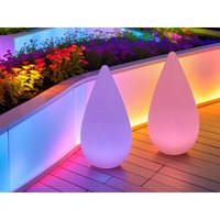 Meinewunschleuchte - 2er set Akku Tischlampen per usb aufladbar für Innen & Außen, Höhe 38cm von MEINEWUNSCHLEUCHTE