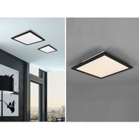 Led Deckenleuchte alpha Schwarz Panel eckig 45x45cm, 5cm ultra slim von REALITY LEUCHTEN