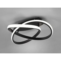 Reality Leuchten - Dimmbare led Deckenleuchte course Schwarz, Warmweiß 3000 Kelvin, ø 45cm von REALITY LEUCHTEN