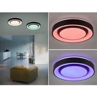 Reality - led Deckenleuchte mona Schwarz/Weiß dimmbar smarte Lichtsteuerung wiz, ø 38cm Reality - led Deckenleuchte mona Schwarz/Weiß dimmbar smarte Lichtsteuerung wiz, ø 38cm von Reality