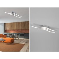 Reality Leuchten - led Deckenleuchte route 3 flammig Metall Silber 56x12cm Neutralweiß von REALITY LEUCHTEN