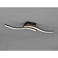 Reality Leuchten - led Deckenleuchte route flach Schwarz 2 flammig Warmweiß, Breite 56cm von REALITY LEUCHTEN