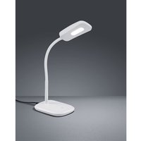 Defibrico - led Schreibtischleuchte boa in Weiß mit Flex Gelenk & 4-fach Dimmer, 36cm von DEFIBRICO
