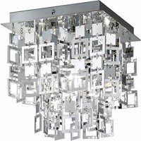 Reality Leuchten - neuwertig] Deckenleuchte RL150, Deckenlampe, chrom 24x24cm von REALITY LEUCHTEN