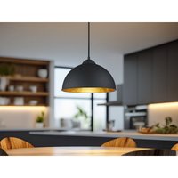 Pendelleuchte JIMMY mit Metall Lampenschirm Schwarz & Gold, Ø 31cm Pendelleuchte JIMMY mit Metall Lampenschirm Schwarz & Gold, Ø 31cm von REALITY LEUCHTEN