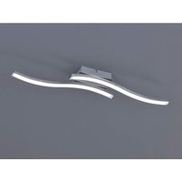 LED Deckenleuchte ROUTE 2 flammig Metall Silber 56x9cm Warmweiß von TRIO LIGHTING