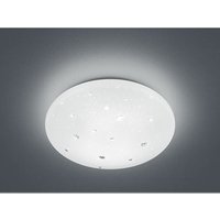 LED Deckenleuchte ACHAT mit Sternenhimmel Kunststoff Weiß - Ø 27cm von REALITY LEUCHTEN