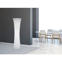 Reality Leuchten - Stehleuchte Lichtsäule aus Stoff gravis rund Zylinder 123cm Ø35cm in Weiß von REALITY LEUCHTEN