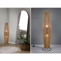 Kleine Stehleuchte miki mit Papier Lampenschirm im Boho Stil, Höhe 103cm von REALITY LEUCHTEN