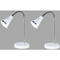Reality Leuchten - Moderne flexible led Schreibtischleuchten 2er set 1 flammige Kunststoff in Weiß Reality Leuchten - Moderne flexible led Schreibtischleuchten 2er set 1 flammige Kunststoff in Weiß von REALITY LEUCHTEN