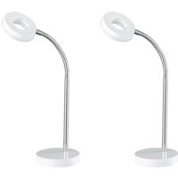 Moderne led Schreibtischleuchten 2er set flexibel & biegsam 1 flammig in Weiß Moderne led Schreibtischleuchten 2er set flexibel & biegsam 1 flammig in Weiß von REALITY LEUCHTEN