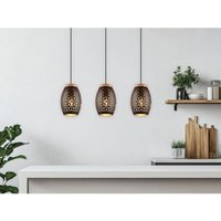 Pendelleuchte bidar 3-flammig Schwarz/Gold mit ausgefallenem Stanzmuster, b 71cm Pendelleuchte bidar 3-flammig Schwarz/Gold mit ausgefallenem Stanzmuster, b 71cm von REALITY LEUCHTEN