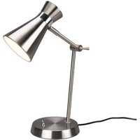 Schreibtischlampe enzo Metallschirm in Silber, Gelenkarm Höhe 50cm von REALITY LEUCHTEN