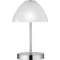Defibrico - led Tischleuchte queen Metall 4-fach Touch Dimmer Silber matt, Höhe 24cm von DEFIBRICO