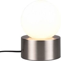 Reality Leuchten - Kleine Tischleuchte countess on-off Touch Glasschirm Weiß, Silber Ø12cm von REALITY LEUCHTEN