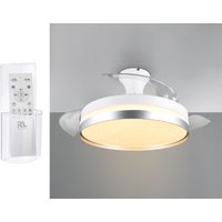 Reality Leuchten - led Deckenleuchte Ø48 - 100cm Grau, mit ausklappbarem Ventilator von REALITY LEUCHTEN