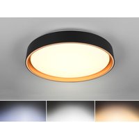 Reality Leuchten - led Deckenleuchte felis Schwarz/Gold dimmbar Lichtfarbe einstellbar -Ø40cm von REALITY LEUCHTEN