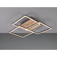 Reality Leuchten - led Deckenleuchte mobile Holzdekor dimmbar, Nachtlicht, Lichtfarbe einstellbar von REALITY LEUCHTEN