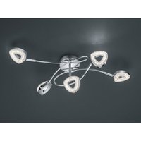 Led Deckenstrahler tours 5-flammig Silber Chrom, Breite 54cm von DEFIBRICO