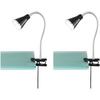 Reality Leuchten - led Klemmleuchten 2er set 1 flammige Kunststoff Schwanenhalslampe in Schwarz Reality Leuchten - led Klemmleuchten 2er set 1 flammige Kunststoff Schwanenhalslampe in Schwarz von REALITY LEUCHTEN