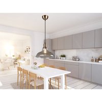 Reality Leuchten - led Pendelleuchte 1-flammig Glaslampenschirm Amberfarbig, ø 28cm von REALITY LEUCHTEN