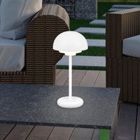 Reality Leuchten - Outdoor led Akku Tischleuchte elliot mit Touch Dimmer, Weiß Höhe 30cm von REALITY LEUCHTEN