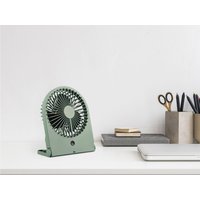 Schreibtisch Ventilator BREEZY - 3 Stufen, Grün Höhe 23cm Akku & USB-C Anschluß von REALITY LEUCHTEN